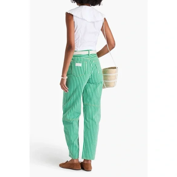 Ganni Kelly green striped Stary jeans - Picture 7 of 13